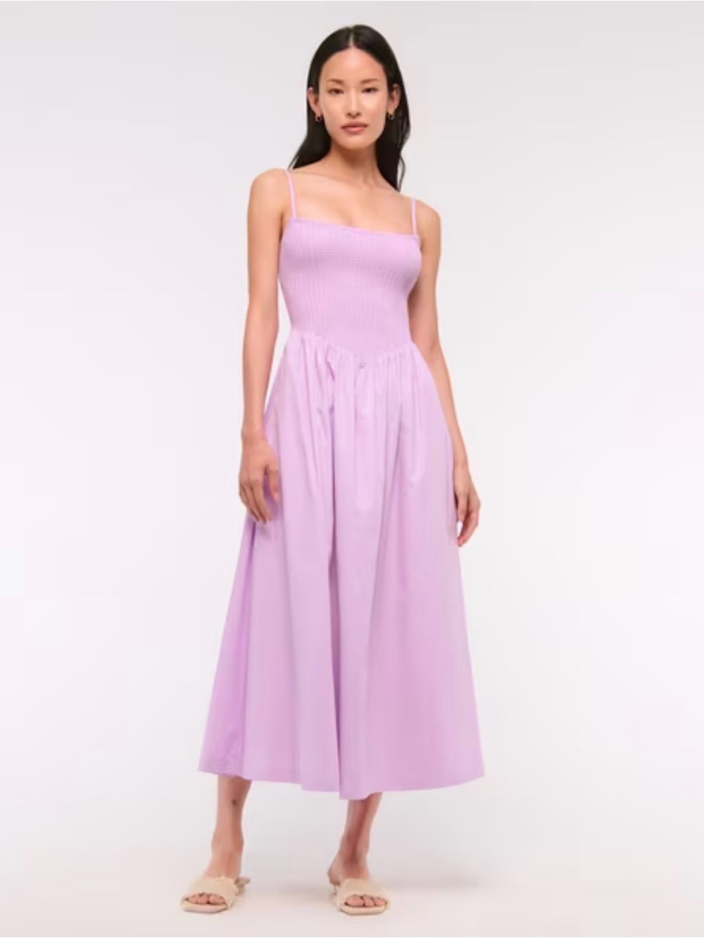 Abercrombie Midi Dress with Smocked Bodice
